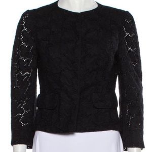 KAREN MILLEN BLACK LACE 3/4 SLEEVE JACKET  LIKE NEW SIZE 2